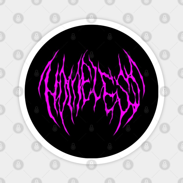 HOMELESS pink logo Magnet by ghaarta